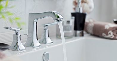 water coming out of bathroom faucet